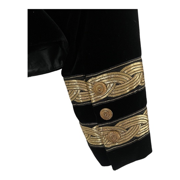 Vintage French Velvet and Gold Women’s Blazer size 40 by Jeannette Miner Paris - Picture 14 of 16